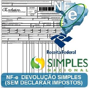 SIMPLES NACIONAL- EMISSAO NFE DEVOLUÇAO SIMPLES